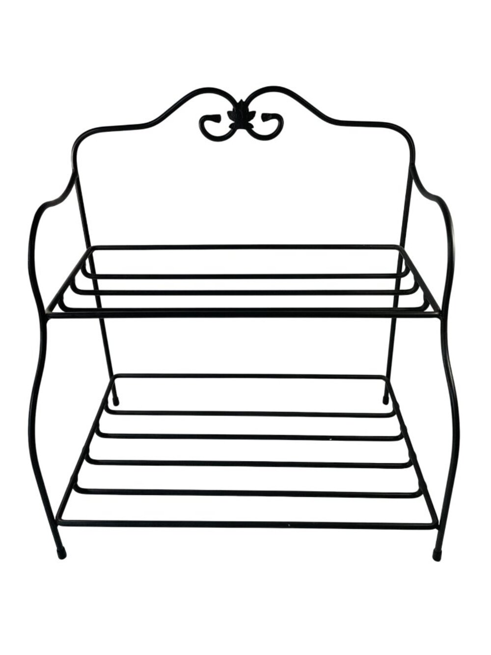 Longaberger Foundry Collection Wrought Iron Bakers Cooling Rack Stand 2-Tier